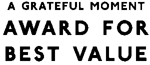 a grateful moment, award for best value 